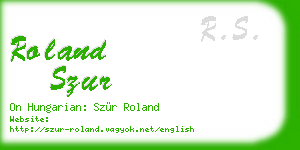 roland szur business card